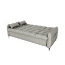 Ver imagem 5 de Sofá Cama Reclinável Pietra 3 Lugares Confortável Resistente:linho Cinza