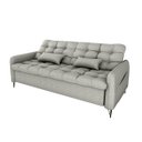 Ver imagem 4 de Sofá Cama Reclinável Pietra 3 Lugares Confortável Resistente:linho Cinza