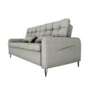Ver imagem 2 de Sofá Cama Reclinável Pietra 3 Lugares Confortável Resistente:linho Cinza