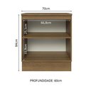 Ver imagem 4 de Balcão Madesa Lux 70 cm 2 Portas - Rustic/Branco Veludo (Com Tampo)