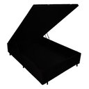 Ver imagem 1 de Cama Casal Box Baú 138x188 Entrega Apenas Cidade Sao Paulo - Corino - Preto