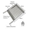 Grelha Parrilha Argentina Aço Inox com Caixa Gordura 50x40cm - 3