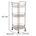 Ver imagem 3 de Carrinho Bar Decorativo Sala de Jantar Circular