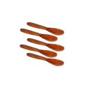 Ver imagem 1 de Kit 5 Peças Colher De Pau Madeira Modelo Reforçada 28 Cm