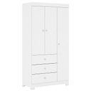 Ver imagem 3 de Cômoda Infantil com Guarda Roupa 3 Portas Ambiente Duda Branco Brilho – Phoenix Baby