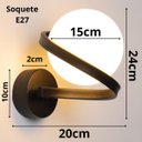 Ver imagem 6 de Luminária Arandela 24cm Globo Vidro 15cm Jabuticaba Parede Gimpo Kjbd-444:preto