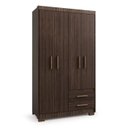Ver imagem 1 de Guarda Roupa Casal 4 Portas 2 Gavetas com Pés Primacy Capuccino Batrol
