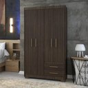 Ver imagem 4 de Guarda Roupa Casal 4 Portas 2 Gavetas com Pés Primacy Capuccino Batrol