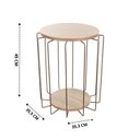 Ver imagem 3 de Mesa de Apoio Lateral Redonda Sala de Estar Marrom