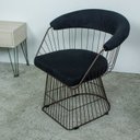 Ver imagem 1 de Cadeira para Sala de Estar Baixa Aço Wp Marrom/Corten/Preto