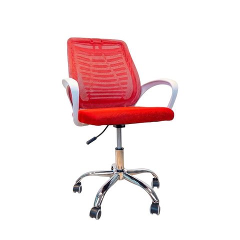 Cadeira de Escritório Esteirinha Mesh Vermelha Ergonômica