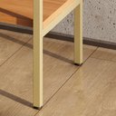 Ver imagem 6 de Aparador Atlanta com Tampo Mdf Usinado Base Mdp 25mm e Pés em Ferro Off White/jequitiba