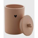 Ver imagem 3 de Potiche Decorativo de Ceramica Heart Bege 10x10x12 - Lyor