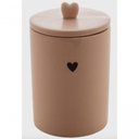 Ver imagem 1 de Potiche Decorativo de Ceramica Heart Bege 10x10x12 - Lyor