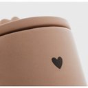 Ver imagem 2 de Potiche Decorativo de Ceramica Heart Bege 10x10x12 - Lyor