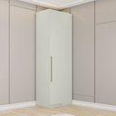 Ver imagem 1 de Guarda-Roupa Canto Reto 1 Porta Seletto Cinza/Areia HP