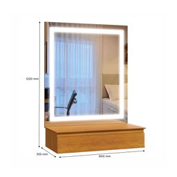 Camarim Paris 1 Gaveta com Led:naturalle - 3