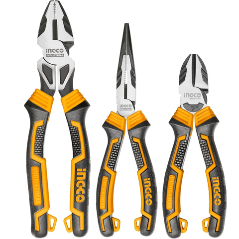 Conjunto Alicates Alta Performance Ingco Universal 9.1/2pol