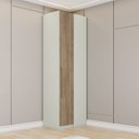 Ver imagem 1 de Guarda-Roupa Canto Reto 1 Porta Seletto Marrom/Areia HP/Jequitibá