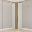 Ver imagem 5 de Guarda-Roupa Canto Reto 1 Porta Seletto Marrom/Areia HP/Jequitibá