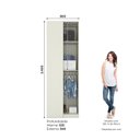 Ver imagem 3 de Guarda-Roupa Canto Reto 1 Porta Seletto Marrom/Areia HP/Jequitibá