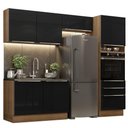 Ver imagem 3 de Armário de Cozinha Completa 260cm Rustic/Preto Lux Madesa 05
