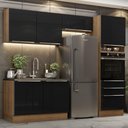 Ver imagem 1 de Armário de Cozinha Completa 260cm Rustic/Preto Lux Madesa 05