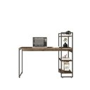 Ver imagem 5 de Mesa C-estante Alta 135x64x115cm C-03 Prateleiras Carvalho Dark - Est.preta Carvalho Dark - Est.