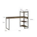 Ver imagem 6 de Mesa C-estante Alta 135x64x115cm C-03 Prateleiras Carvalho Dark - Est.preta Carvalho Dark - Est.
