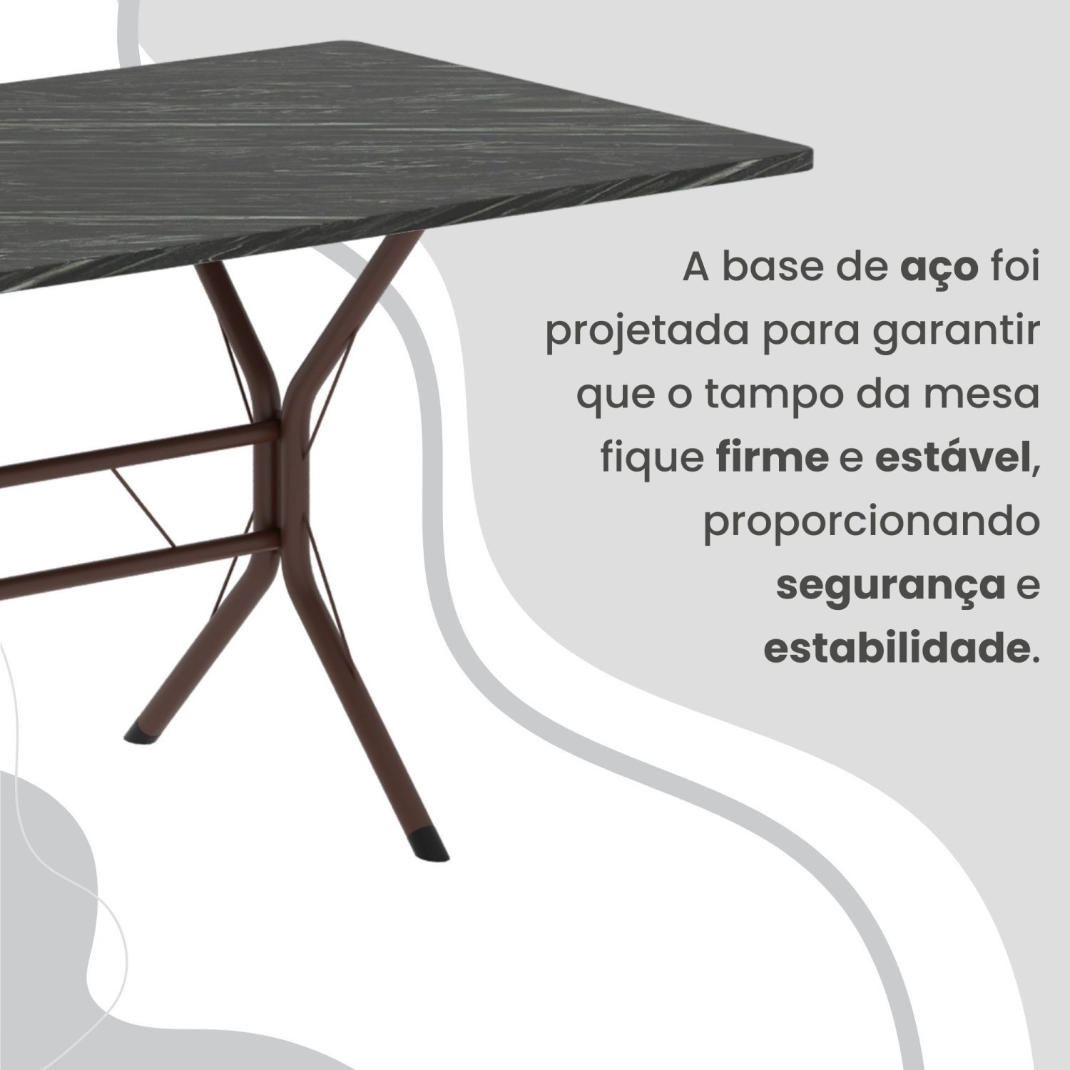 Conjunto Sala de Jantar Mesa Retangular 120x75cm Tampo Madeira Mdp Indiana 4 Cadeiras Rio - 9