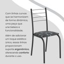 Ver imagem 7 de Conjunto Sala de Jantar Mesa Retangular 120x75cm Tampo Madeira MDP Indiana 4 Cadeiras Rio Preto/Floral/Fosco