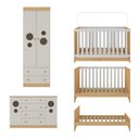 Ver mais imagens de Quarto de Bebê Completo Berço Americano 3x1 Colchão Pirulito Multimóveis Mp4641 Madeirado/off