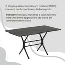 Ver mais imagens de Conjunto Sala de Jantar Mesa Retangular 120x75cm Tampo Madeira MDP Indiana 4 Cadeiras Rio Preto/Paraopeba/Fosco