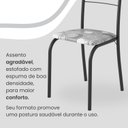 Ver imagem 6 de Conjunto Sala de Jantar Mesa Retangular 120x75cm Tampo Madeira MDP Indiana 4 Cadeiras Rio Preto/Paraopeba/Fosco
