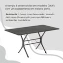 Ver mais imagens de Conjunto Sala de Jantar Mesa Retangular 120x75cm Tampo Madeira MDP Indiana 4 Cadeiras Rio Prata/Paraopeba/Mart