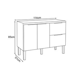 Balcão Gabinete de Cozinha Com Tampo em Madeira 120 Ipanema 2 Gavetas Branco - Mobília e Casa - 3 Balcão Gabinete de Cozinha Com Tampo em Madeira 120 Ipanema 2 Gavetas Branco - Mobília e Casa - 3