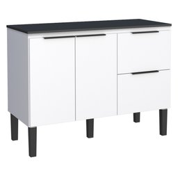 Balcão Gabinete de Cozinha Com Tampo em Madeira 120 Ipanema 2 Gavetas Branco - Mobília e Casa - 1 Balcão Gabinete de Cozinha Com Tampo em Madeira 120 Ipanema 2 Gavetas Branco - Mobília e Casa - 1