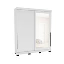 Ver imagem 2 de Guarda-roupa Casal Madrid 2 Portas 2 Gavetas com Espelho Branco - Politorno