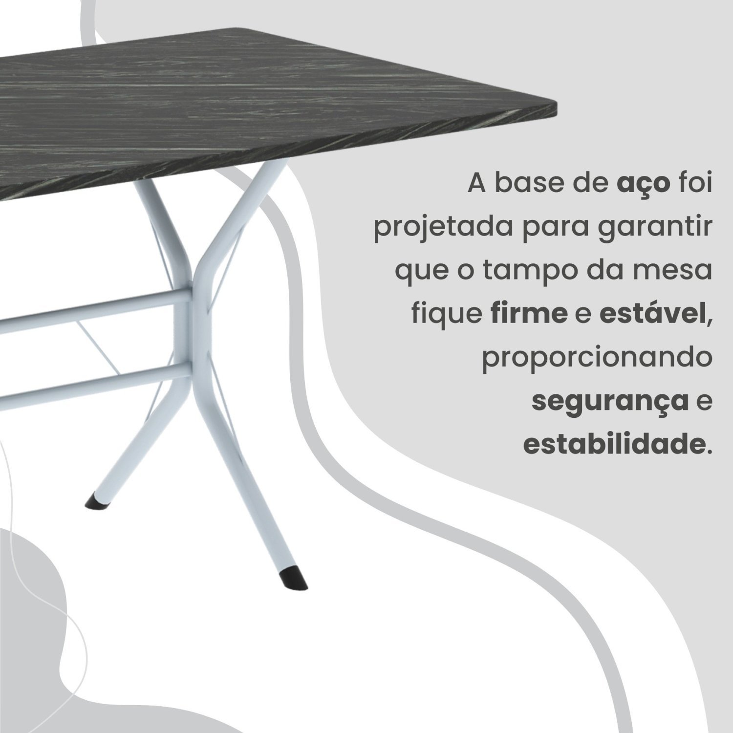 Conjunto Sala de Jantar Mesa Retangular 120x75cm Tampo Madeira Mdp Indiana 4 Cadeiras Rio - 9