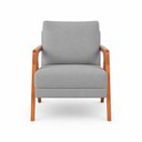 Ver imagem 7 de Kit 2 Poltronas Sala de Estar Maya Luxo Suede Cinza M3 - Monari Design