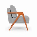 Ver imagem 6 de Kit 2 Poltronas Sala de Estar Maya Luxo Suede Cinza M3 - Monari Design