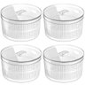 4 Organizadores Verduras Saladas Geladeira 5,5l Clear Fresh Cesto Restaurantes - 1