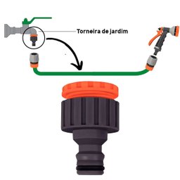 Bico Para Torneira Engate Rápido Com Conexão Para Torneira de 3/4" + Redução Para 1/2" | Tramontina - 5