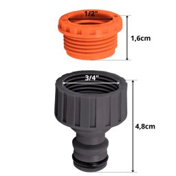 Bico Para Torneira Engate Rápido Com Conexão Para Torneira de 3/4" + Redução Para 1/2" | Tramontina - 2