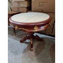 Ver imagem 1 de Mesa Auxiliar 1mt Madeira Maciça Bronze Flor de Liz Formosa