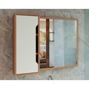 Ver imagem 1 de Espelheira de Banheiro Bn3645 80x60cm Amêndoa/branco - Tecno Mobili