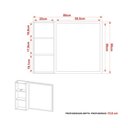 Ver imagem 6 de Espelheira de Banheiro Bn3645 80x60cm Amêndoa/branco - Tecno Mobili