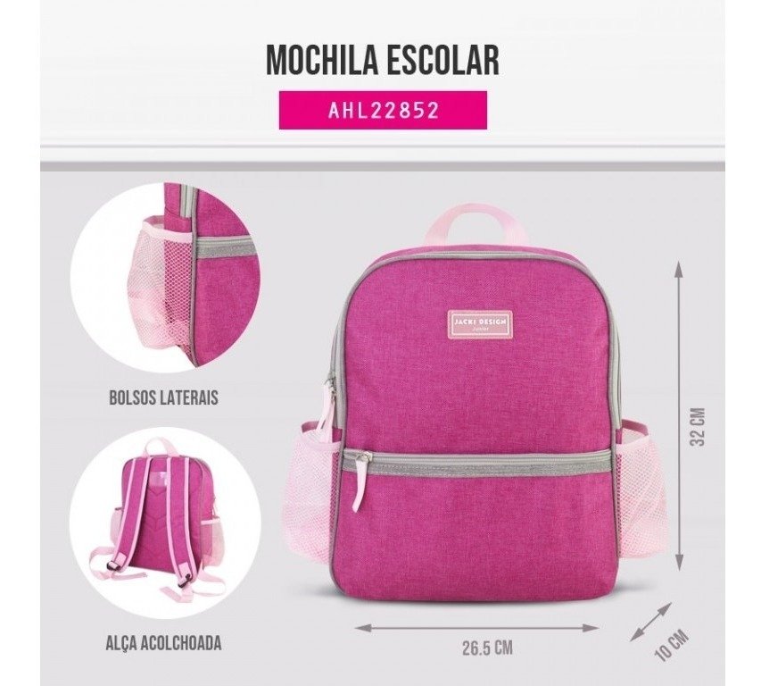 Kit Mochila Escolar Infantil+bolsa Térmica Jacki Design Mochila Infantil Masculina Escolar Passeio C - 6