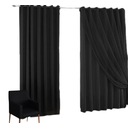 Ver imagem 1 de Cortina Blackout com voil 8,00x2,70 Para Varão Duplo:Preto