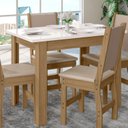 Ver imagem 2 de Mesa de Jantar Retangular 108cm Bellagio Laranja/Freijo UV/Off White